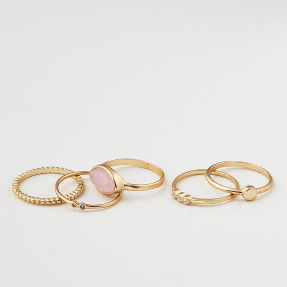 American Eagle Outfitters Jewelry - NWT AE Rose Quartz Stacking Ring